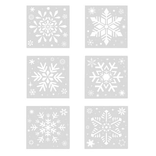 Mocoosy Christmas Snowflake Stencils Template-Snowflake Stencils for Painting on Wood Reusable, Christmas Stencils for Spraying Window Glass Wall Door