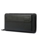 thumbnail image 1 of Bolso de mano para hombre, de piel auténtica, tipo sobre, de piel de vaca, largo, para teléfono móvil, de gran capacidad, con doble cremallera, 1 of 4