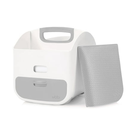 UPC: 0698904101321 | Ubbi Portable Diaper Changing Station Diaper Storage Caddy Organizer with Folding Changing Mat  Stores Baby Diapers  Wipes and Baby Accessories  Gray