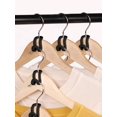 thumbnail image 5 of 5pcs Solid Color Clothes Hanger Connection Hook, Simple Black Portable Clothes Hanger Hook For Household, 5 of 5