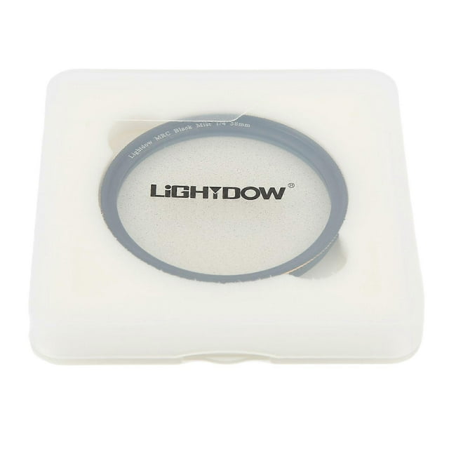 Lightdow Black Diffusion 1/4 Filter Mist Cinematic Effect Soft Focus Filter with 18 Multi Layer Coatings for Portrait Photography 58mm / 2.3in
