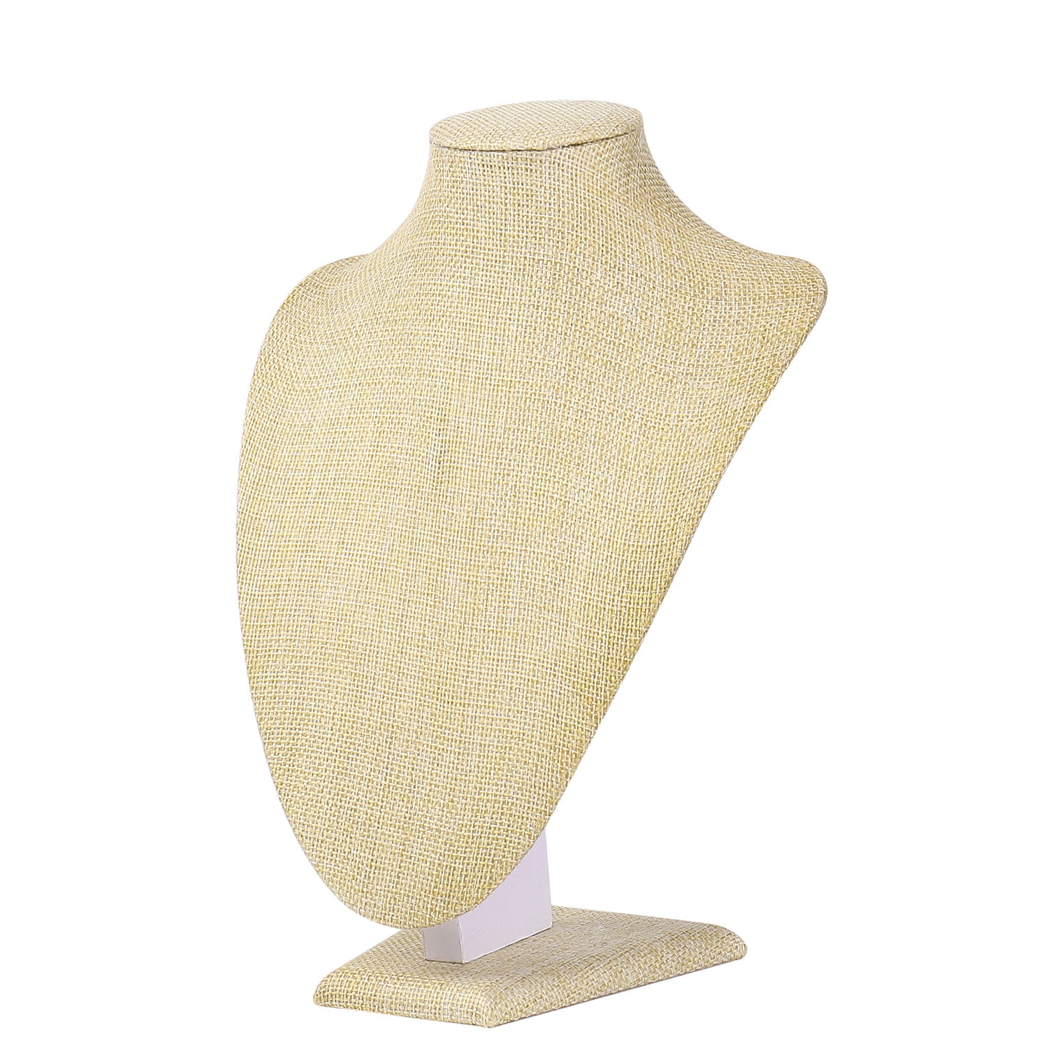 Linen Necklace Jewelry Display Bust Stand Freestanding Pendant Chain