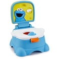 thumbnail image 1 of Asiento de Inodoro y Taburete de Escalón Sesame Street Cookie Monster Azul Fácil de Limpiar con Asa, 1 of 7