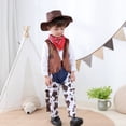 thumbnail image 3 of Conjunto de 5 disfraces de vaquero occidental para niños, ideal para juegos de rol, disfraces de vaquero (talla 80, apto para niños de 18 a 24 meses), 3 of 6