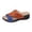 Blue, variant on CQONEPT Womens Fashionable Casual Spring And Summer Comfortable Style Metal Buckle Round Toe Open Toe Thick Bottom Wedge Heel Slippers White 36