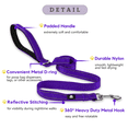 thumbnail image 2 of BRIOPAWS Reflective Dog Collar and Leash Set,Soft Neoprene Pet Collar with Quick Release Buckle,Adjustable Nylon Dog Collars for Small Dogs(S+5FT Leash,Purple), 2 of 6