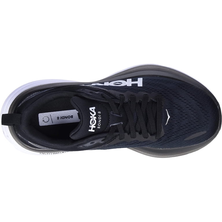 HOKA ONE Bondi 8 Women's Shoes - Black/White, Size 5.5 M