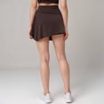 thumbnail image 5 of Active Women's High Waist Active Skirt with Overlapping Front Panel and Subtle Side Eyelet Detail - X Large, Brown, 5 of 6