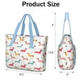 thumbnail image 3 of Tote Bag for Women - Colorful Funny Dachshund Shoulder Bag - Large Utility Work Duffle Bag with Zipper Handbag for Travel, Work, Sprots, 3 of 5