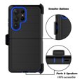 thumbnail image 4 of Takfox for Samsung Galaxy S23 Ultra/S23 Plus/S23 Case with Belt Clip Holster Military Grade Heavy Duty Protection 3 in 1 Shockproof Armor Rugged Durable for Galaxy S23 Ultra Phone - Black+Blue, 4 of 6