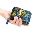 thumbnail image 2 of MFFOR RFID Credit Card Holder for Women Men Leather Fashion Card Case Wallet , Golden Rose, 2 of 7