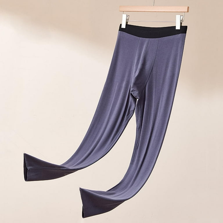 SSAAVKUY Men's Thermal Underwear Bottom Long Johns Pants Base