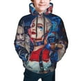 thumbnail image 4 of Harley Quinn Joker Youth Sweatshirt Hoodies Pullover 3D Print Novelty Hooded Hoody Clothes For Boys Girls Teen Clothing, 4 of 7