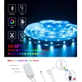 thumbnail image 2 of Led Strip Lights 65.5ft, DC24V Bluetooth Control Rope Light Music Sync Remote 5050SMD 600 LEDs Color Changing Tape Lights RGB Timing for Bedroom Home Room Lighting Decoration, 2 of 7