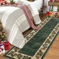 thumbnail image 2 of GlowSol 2' x 10' Christmas Pine Cones Runner Rug Washable Xmas Rug Festival Kitchen Hallway Soft Indoor Floor Cover for Laundry Room, Green, 2 of 6