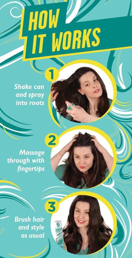 Batiste Shampooing sec marron en spray, pour cheveux bruns et auburn, rafraîchit les cheveux et absorbe l'huile entre les lavages, shampooing sans eau pour plus de texture et de corps, 200 ml 200 mL, shampooing sec