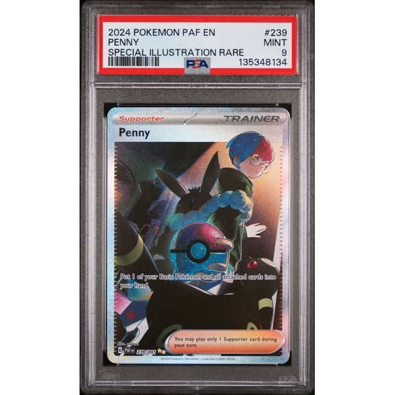 2024 Pokemon Paldean Fates Special Illustration Rare Penny #239 PSA 9