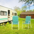 thumbnail image 4 of SalonMore Patio Folding Web Lawn Chair Set Beach Chair Portable Camping Chair Green, 4 of 6