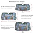 thumbnail image 5 of Yayeee Car Windshield Sun Shade Universal Fit Front Visor Protector, Blue Floral Window, 5 of 8
