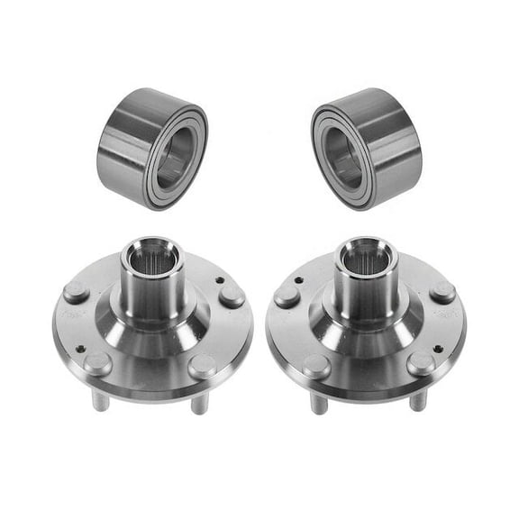 Front Wheel Hub and Bearing Kit 4 Piece - Compatible with 2010 - 2013 Kia Forte 2011 2012