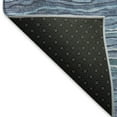 thumbnail image 5 of Addison Rugs Mayfield Premium Machine Washable Transitional Stripes Blue Rectangle Rug, 3' X 5' Machine Washable Transitional Stripes Blue Oversized Sherpa Throw Blanket, 5 of 7