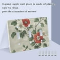 thumbnail image 3 of Yayeee Toggle Light Switch Wall Plate 2-Gang 4.56"x4.48" Decorative Outlet Cover, Red Floral Pattern, 3 of 7