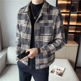 thumbnail image 2 of Abrigos masculinos de corte entallado, novedad en chaquetas de lana y mezclas para hombre, ropa de moda 2024, estética, alta calidad, marcas originales, Harajuku Y2k, 2 of 5