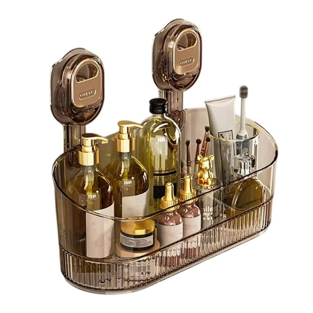 Naiovety Potente organizador giratorio con ventosa, estante de baño, soporte de montaje colgante, estante de baño sin taladro Almacenamiento y organización del hogar do