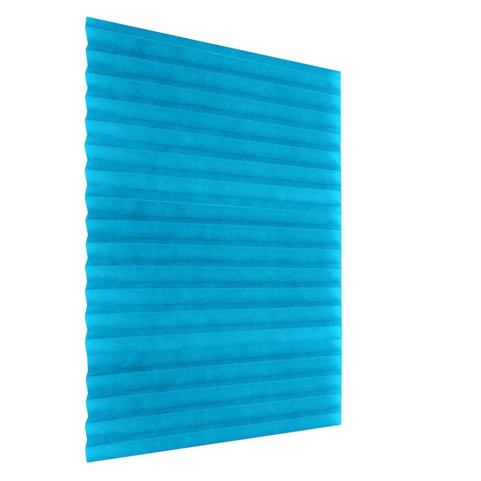 Window Blinds for Home, No Drill Blinds for Windows, Window Shades Pull Down, Mini Blinds for Indoor Windows, Adhesive Pleated Blinds Folding Privacy Curtain Blue 23.62x70.87 Inch 1Pcs