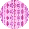 thumbnail image 1 of Ahgly Company Indoor Round Abstract Pink Modern Area Rugs, 8' Round, 1 of 4