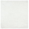 thumbnail image 3 of SAFAVIEH August Sophia Solid Plush Shag Area Rug, White, 5' x 5' Square, 3 of 4