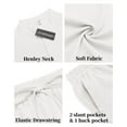 thumbnail image 4 of COOFANDY Men's 2 Pieces Linen Set Casual Henley Shirts Short Sleeve Beach Yoga Shorts Summer Pants Outfits, 4 of 5