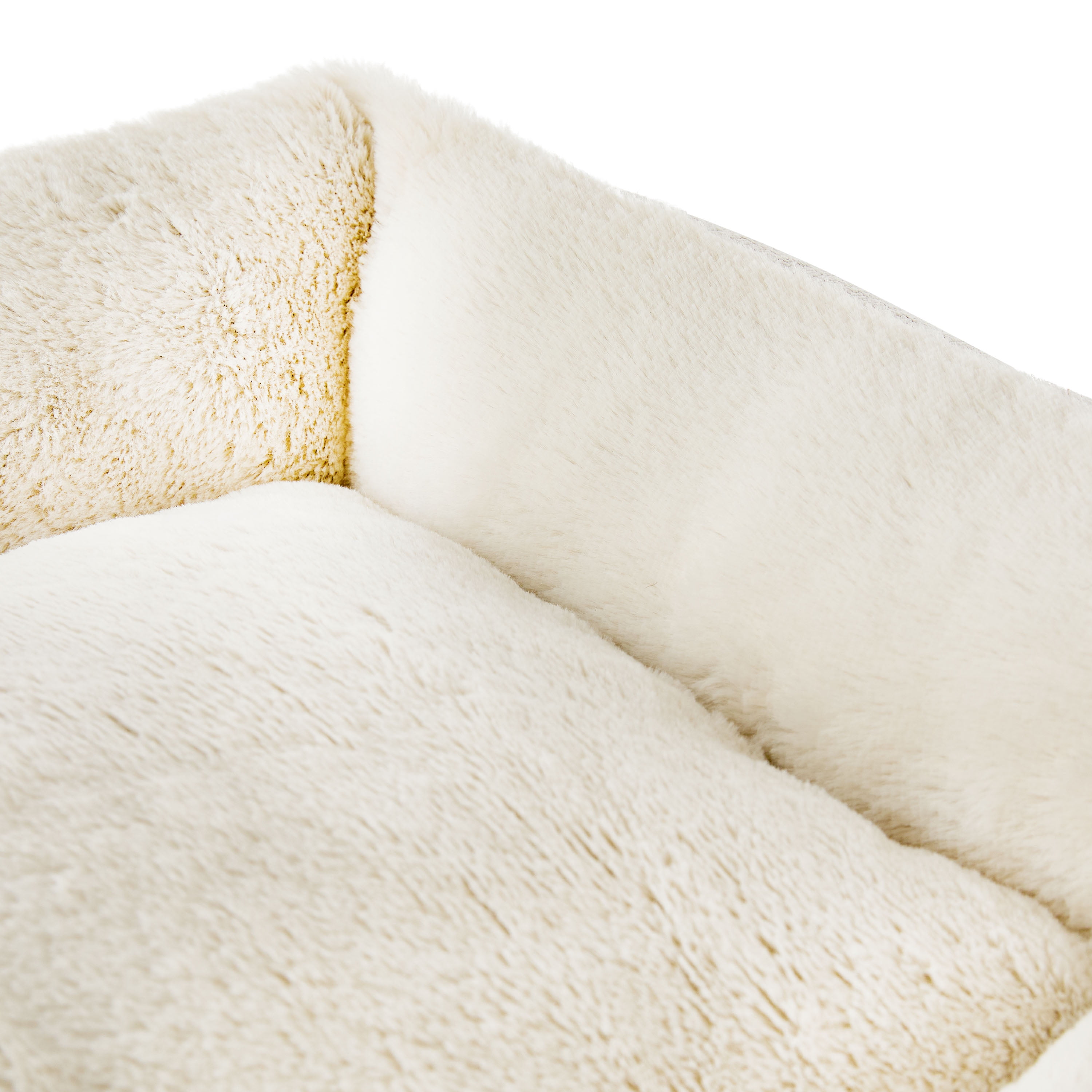 Vibrant Life Medium Luxe Cuddler Pet Bed, Cream, 27" x 21"