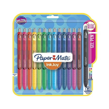 Paper Mate® Gel Pens | InkJoy® Pens, Medium Point, Assorted, 14 (Best Gel Pens For School)