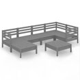 thumbnail image 2 of vidaXL 7 Piece Garden Lounge Set Solid Wood Pine Grey, 2 of 8