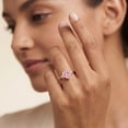 thumbnail image 5 of Rosec Jewels IGI Certified Lab Grown Pink Diamond Heart Promise Ring 1 Carat - E-VS1 Quality Fancy Pink Diamond Ring - Gift for Women, 18K Rose Gold, US 5.00, 5 of 8