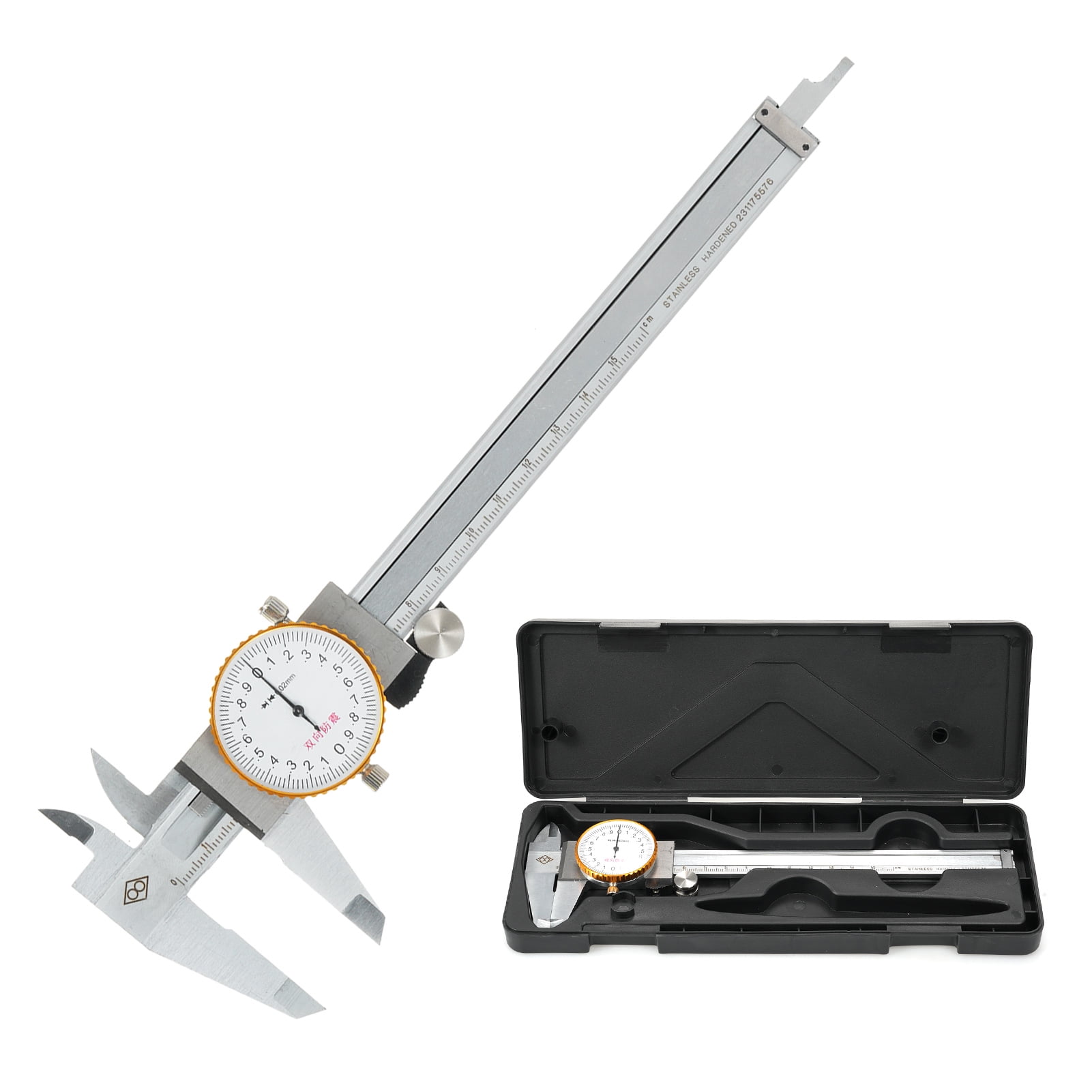 Vernier caliper,Steel Vernier Precision Stainless Caliper Dial Calipers Vernier Caliper 0.02mm Tool Calipers Precision 0-150mm 0.02mm Precision Dial Tool Steel Dial Vernier 0.02mm Dial Caliper