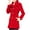 Red, variant on Lovskoo 2024 Womens Winter Coats Double Breasted Pea Coat Casual Turndown Collar Outwear Pocket Solid Regular Long Sleeve Jacket Trench Coat Overcoat Black