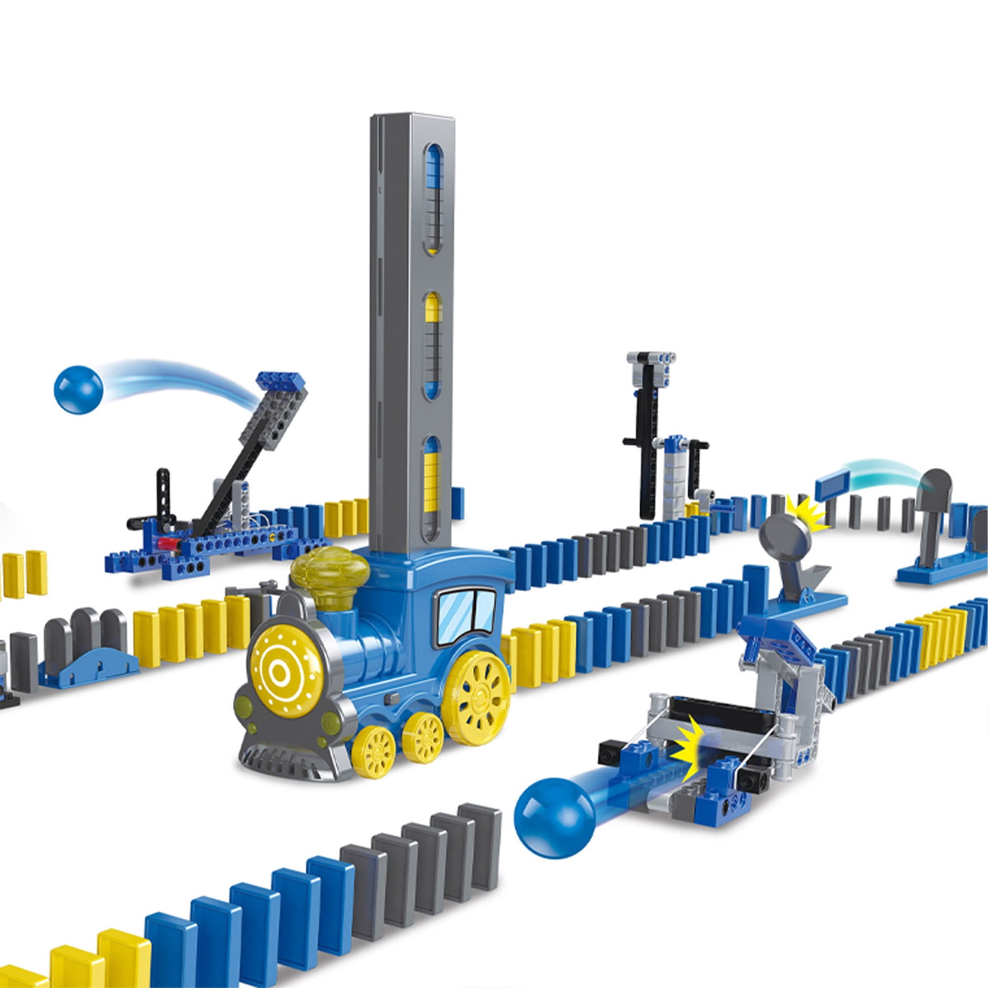 Domino Train Park Set with Lights and Sound - 120 Pieces