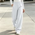 thumbnail image 7 of Levmjia Women Solid Elastic Waist Long Pants Soft Casual Trousers Loose Fit Comfortable Daily Wear Travel Home Outdoor All Season Fashio, 7 of 7