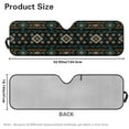 thumbnail image 7 of Uorisanigo Windshield Sun Shade Compatible with 1997-2018 Jeep Wrangler TJ JK JKU, Foldable Southwestern Aztec Tribal Windshield Sunshade Sun Visor Blocks Sunlight Heat UV Rays, 7 of 7
