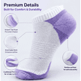 thumbnail image 2 of Weavra Athletic Ankle Socks for Men & Women, Breathable Cushioned Comfort, 6 Pairs - Moisture Wicking Mesh Knit, 2 of 5