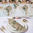 thumbnail image 3 of Beige Spring Floral Cloth Napkins, Elegant Pastoral Flowers Birds Watercolor Washable and Reusable Dinner Napkins Set of 2, Table Napkin for Kitchen Party Birthday Wedding Hotel Housewarming 20"x20", 3 of 9