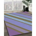 thumbnail image 2 of Ahgly Company Indoor Round Patterned Columbia Blue Area Rugs, 3' Round, 2 of 6