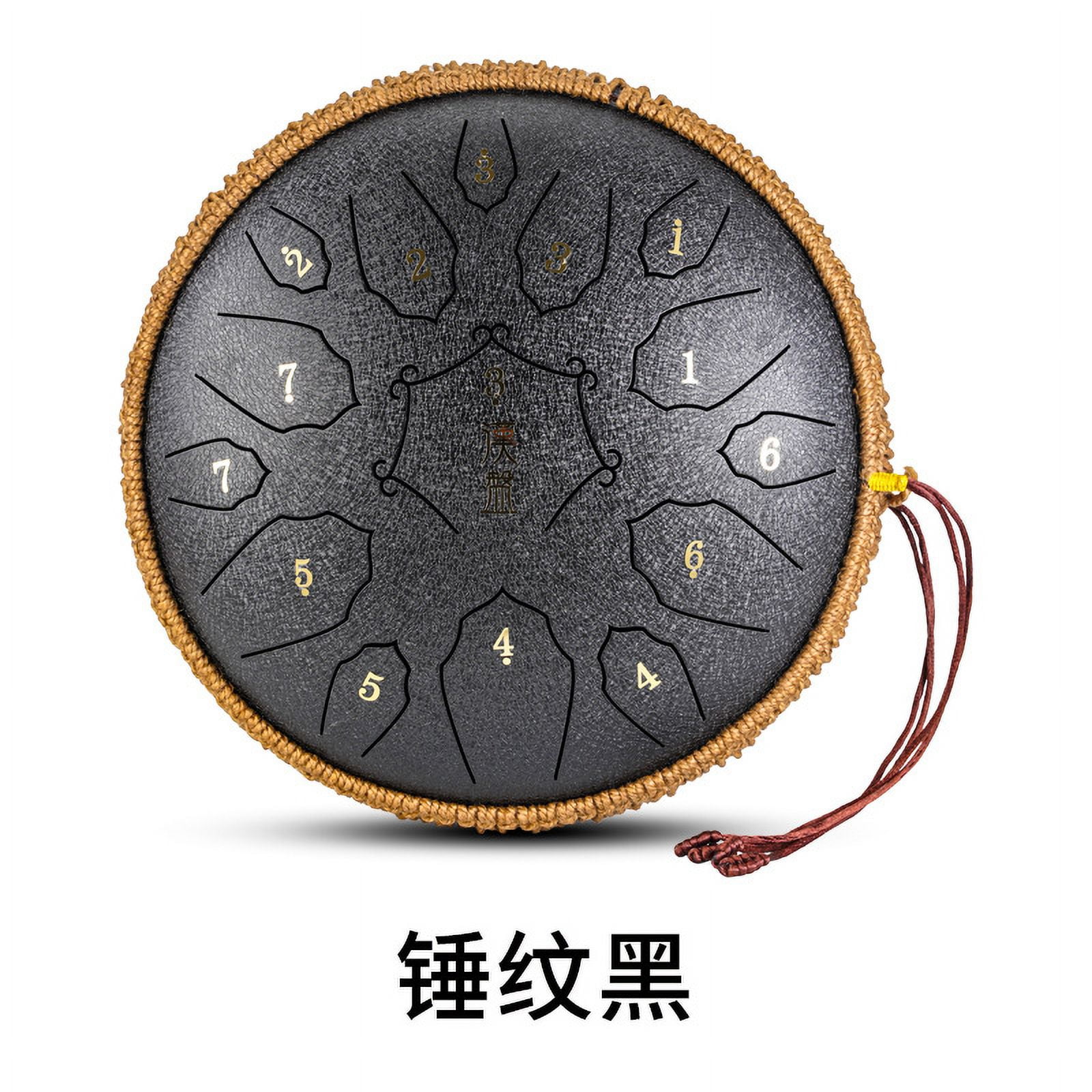 golytefs 12 Inch Percussion Musical Instrument with Handbag Drumsticks 15 Notes D Major Large Ethereal Drum Yoga Sound Healing Child Beginner Hand Drum