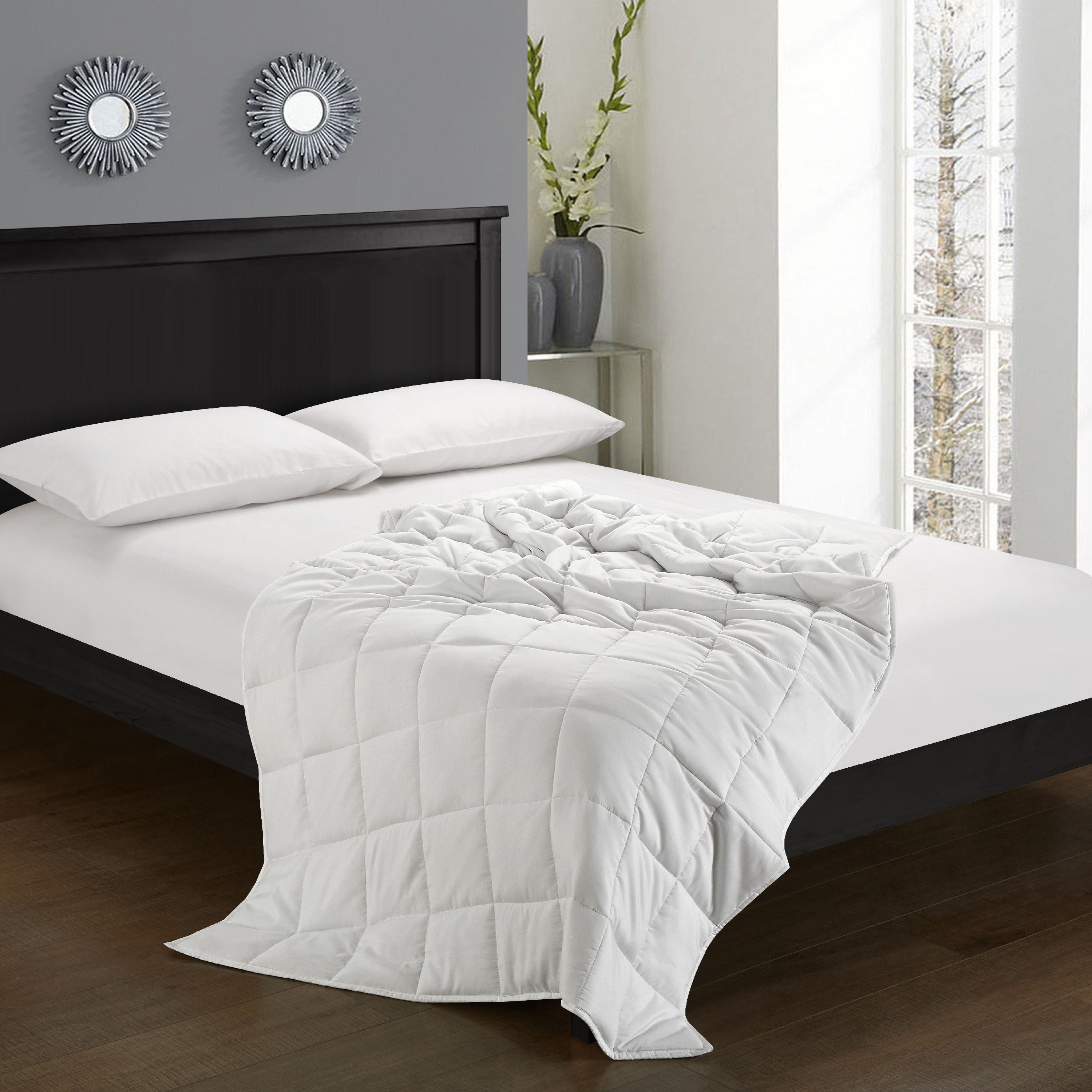 Well Being 12lbSoft Weighted Blanket, Full, White
