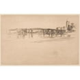 thumbnail image 2 of James Abbott McNeill Whistler 24x17 Gold Ornate Framed and Double Matted Museum Art Print Titled - The Little Putney, No. 1 (ca. 1879), 2 of 4