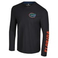 thumbnail image 2 of Men's Colosseum Black Florida Gators Logo Lockup 3-Hit Active Blend Long Sleeve T-Shirt, 2 of 3