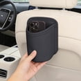 thumbnail image 6 of Universal Leather Car Door Cup Holder Can, Leakproof Car Bin,Multifunctional Back Seat Car Organizer for Hold Phones, Snacks, Drinks (Black), 6 of 6