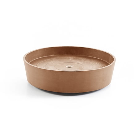 Ecopots Recycled Plastic Round Flower Pot Planter Saucer with Wheels  Terracotta Color  13.5